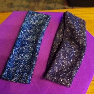 Paisley Patterned Blue and Navy Head Bands